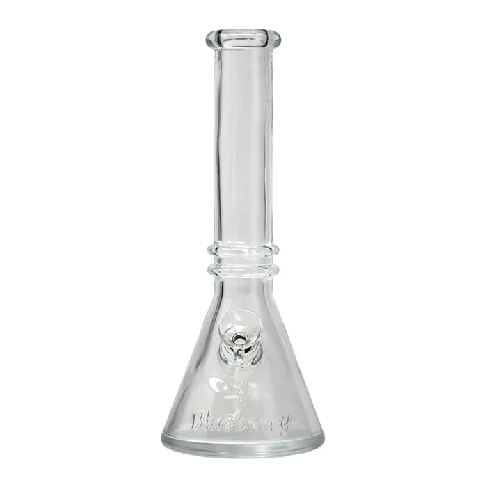 10″ Blueberry Double Ring Soft Glass Beaker Bong