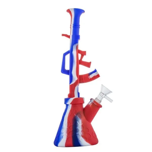11.4″ 2-in-1 Silicone Gun Bong/Nectar Collector – Puffing Bird