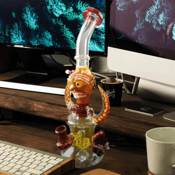 11″ Monster Showerhead Perc Glass Bong – Puffing Bird
