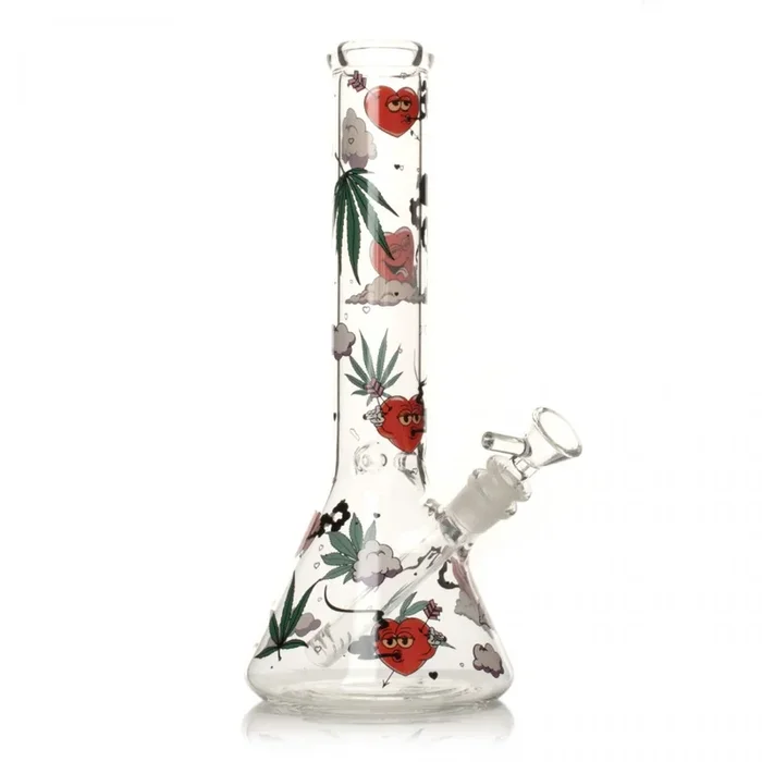 12 ” Smokin’ Hearts Beaker Base Water Pipe