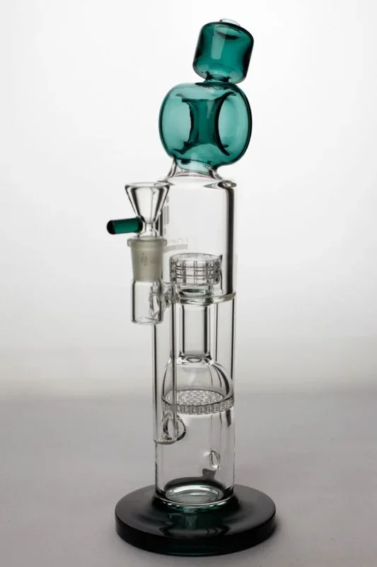 12″ infyniti glass honey comb and shower head diffuser recycled bong – Puffing Bird