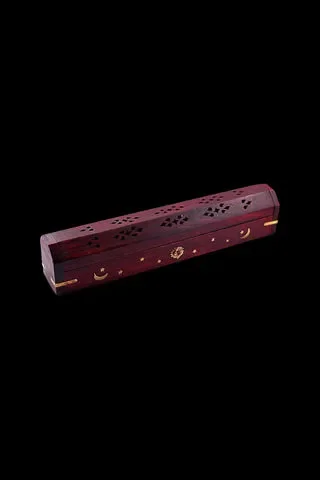 12 Inch Celestial Coffin Incense Burner – Red