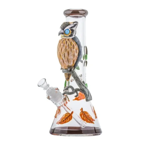 13″ Owl Theme Beaker Bong – Puffing Bird