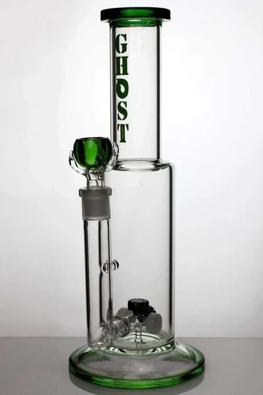 14″ ghost glass mini shower head diffused water bong – Puffing Bird