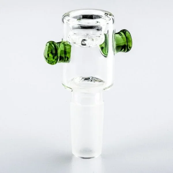 14mm Male Bong Bowl With Green Handles – Puffing Bird