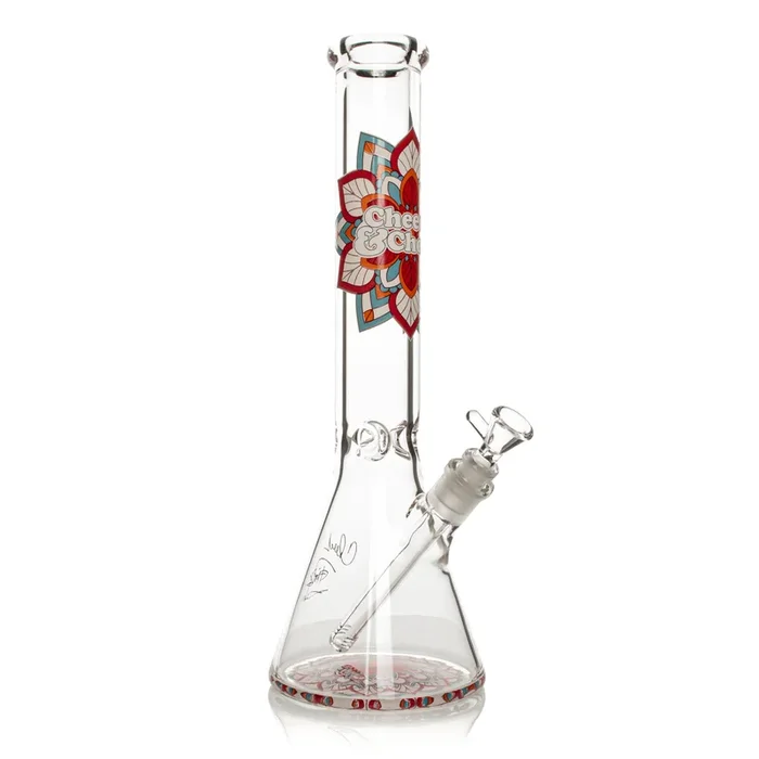 15 ” 7mm Thick Mandala Glow-in-the-Dark Water Pipe CC173