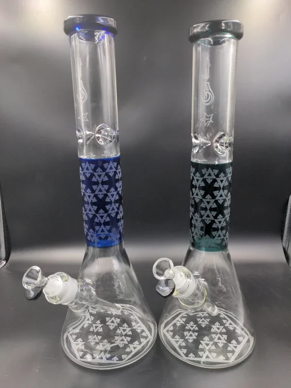 16″ Genie 9mm Sandblasted Beaker Bong