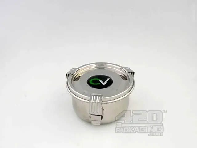 .175 Liter C-Vault Small Air Tight Metal Storage Jar With Boveda Pack