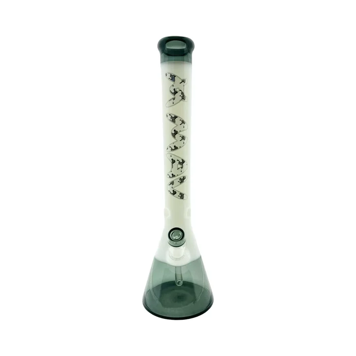 18″ 5mm Floater Zebra Print Beaker Bong