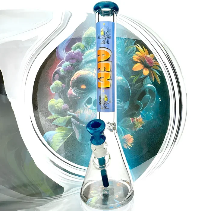 18″ AFM AI God Horus 9mm Glass Beaker Bong Bundle Set