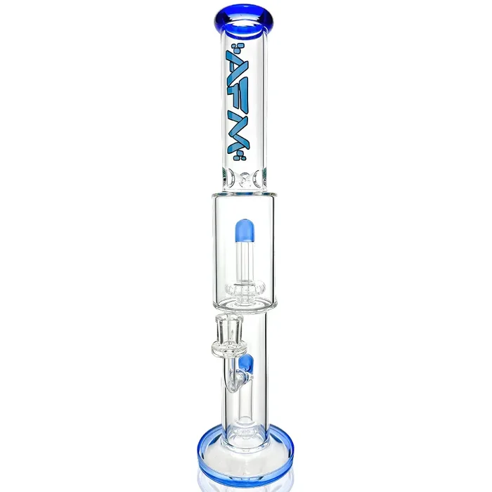 18″ AFM Glass Double Shower Straight Tube Bong