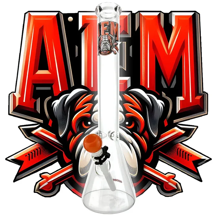 18″ Atlanta Collage Ball 5mm Beaker Bong Bundle