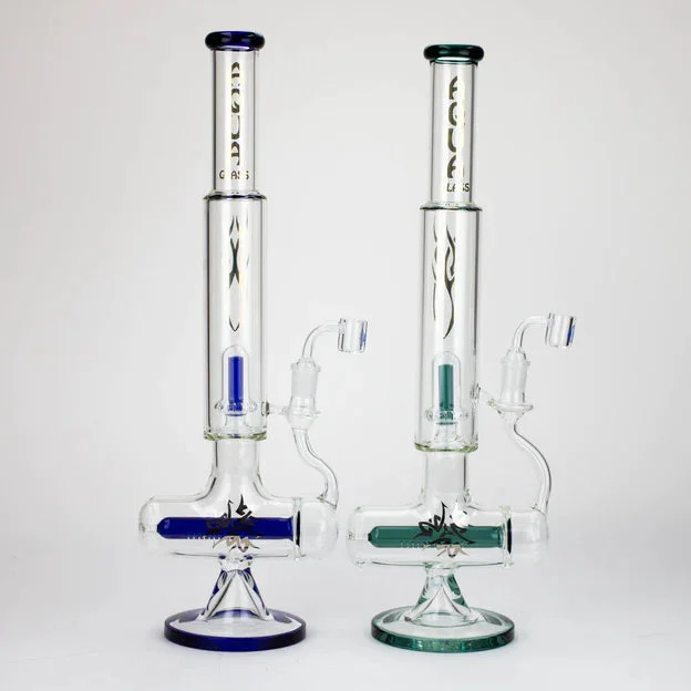 21″ AQUA Glass 2-in-1 Inline diffuser glass water bong