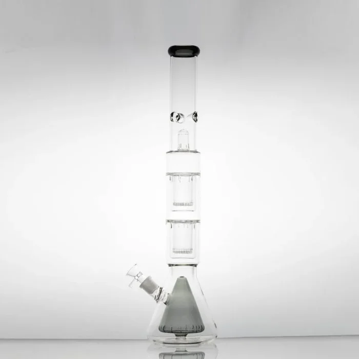 21″ Quadruple Perc Beaker Base Pipe w/ Cone Perc – Assorted
