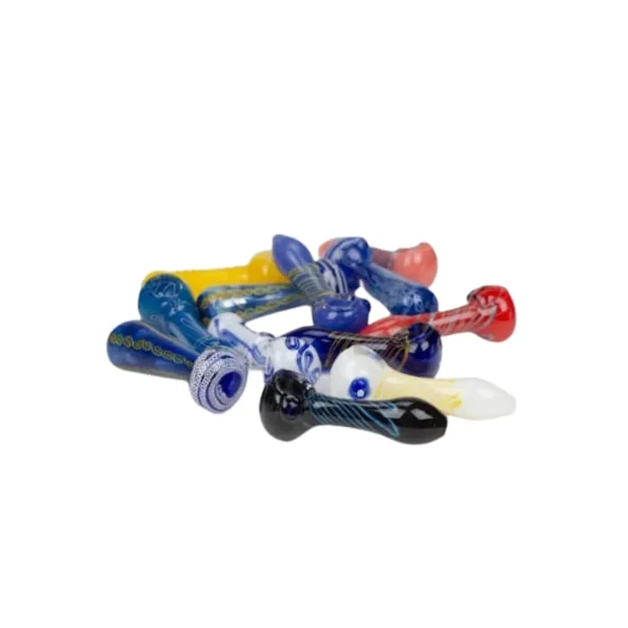 4.5 ” SOFT GLASS ASSORTED DESIGN WATER PIPE