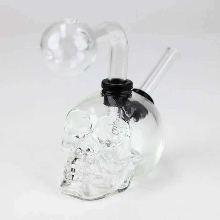 4″ Soft Glass Oil Bong With Skull Design