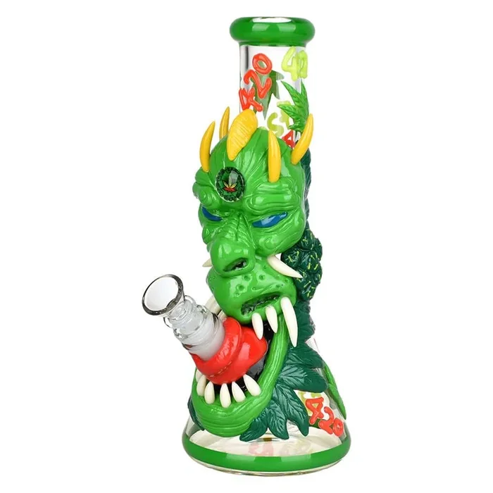 420 Dragon Glow in Dark Beaker Water Pipe – 10″ / 14mm F