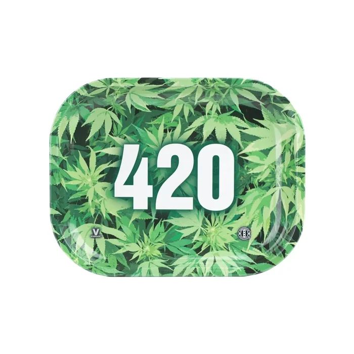 420 Green Metal Rollin’ Tray