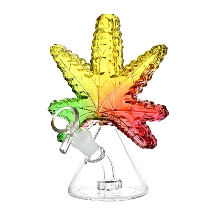 420 Leaf Glass Water Pipe – 6.5″ / 14mm F