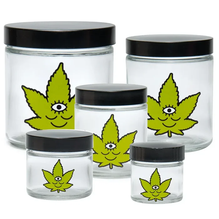 420 Science Clear Screw Top Jar | Toke Face