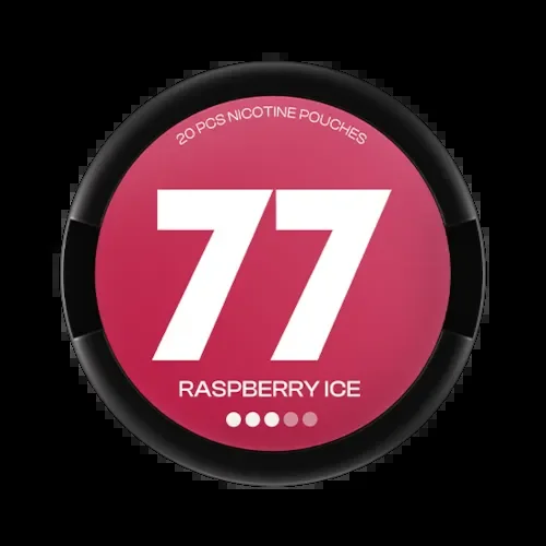 77 Nicotine Pouches Raspberry Ice