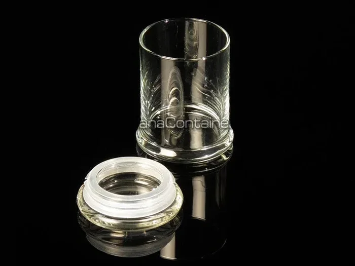 8 oz Glass Libbey Status Jars with Glass Lids in a 12 set case