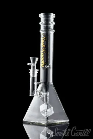 “Hercules” Cube Perc Pyramid Beaker Bong