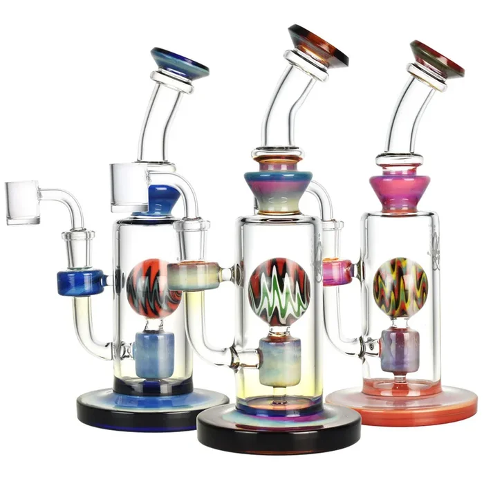 9.5 ” Pulsar Jupiter Atmosphere Dab Rig – 14mm F – Assorted Colors (WP428)