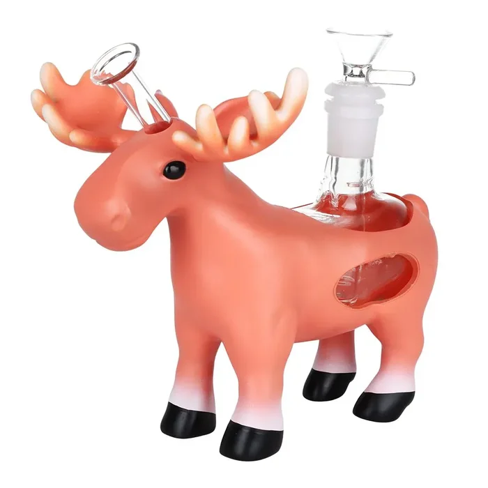 A-Moose Bouche Silicone & Glass Bubbler – 6″ / 14mm F
