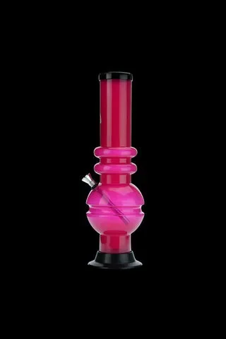 Acrylic Straight Bubble Base Bong with Marias