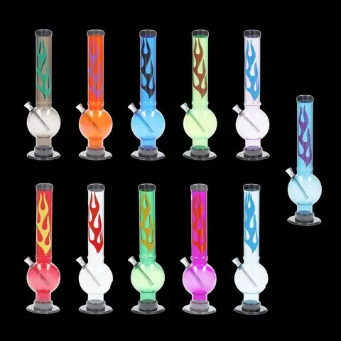 Acrylic waterpipe 1.5 X 12 BUBBLE FLAME