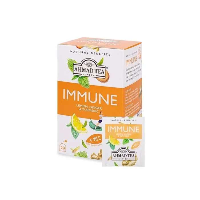 Ahmad Tea Immune Lemon, Ginger & Turmeric 20s