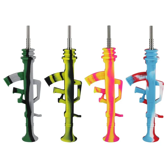 AK47 Dab Straw – Silicone / 9.5″ / Colors Vary