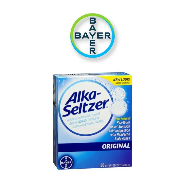 Alka Seltzer Antacid Aspirin Original 2pk- 36ct