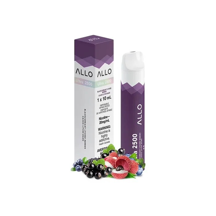 ALLO Ultra 2500 Disposable Vape – Blackcurrant Lychee and Berries (ON)