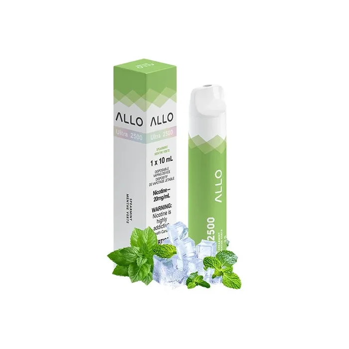 ALLO Ultra 2500 Disposable Vape – Spearmint (ON)