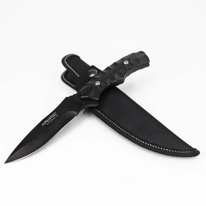 ALPHASTEEL – 9″ Full Tang Fixed Blade Hunting Knife