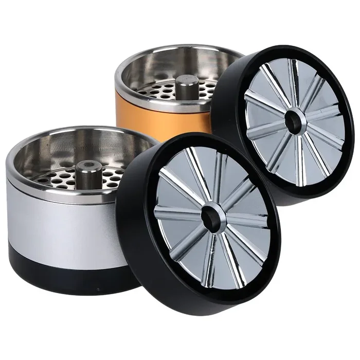 Aluminum Manually Operated Herb Mill – 5pc / 2.5″ / Colors Vary