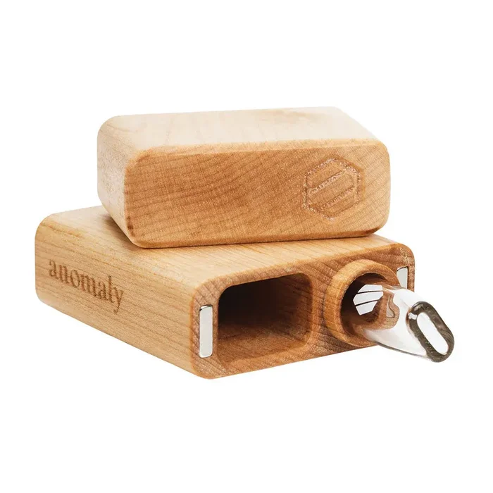 Anomaly Classic Dugout – Maple/Walnut with Glass Chillum, Magnetic Seal