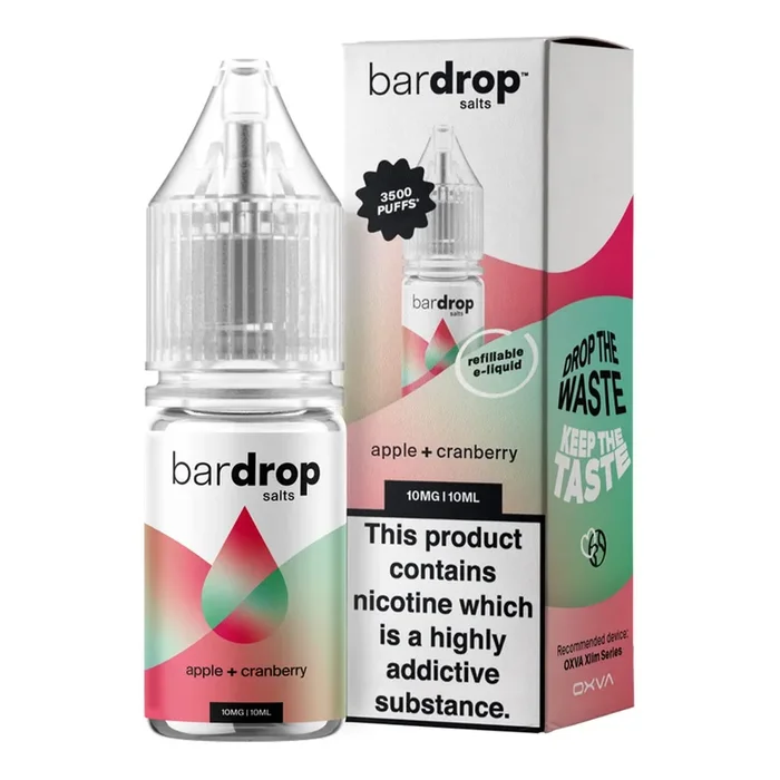 Apple Cranberry 10ml Nic Salt By Bar Drop Salts