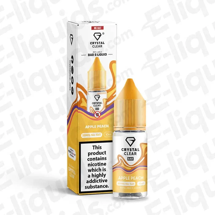 Apple Peach Nic Salt Vape Juice by Crystal Clear Bar Salts