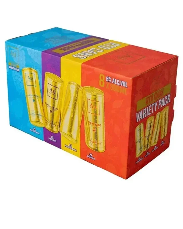 Au Vodka Pre-Mixed Variety Party Pack, 8 x 330 ml