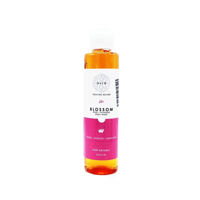 Aura Blossom Rose + Flaxseed Body Wash 200ml