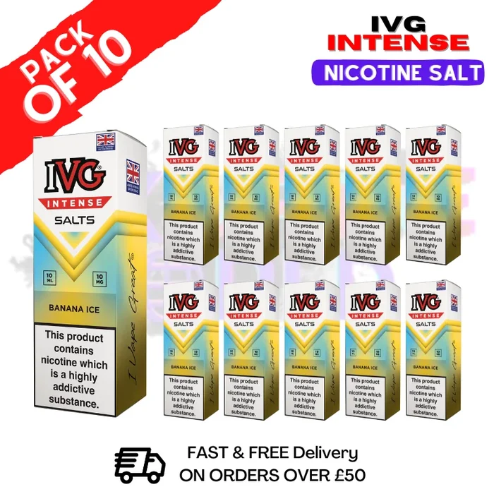 Banana ICE IVG Intense Nic Salt Box Of 10