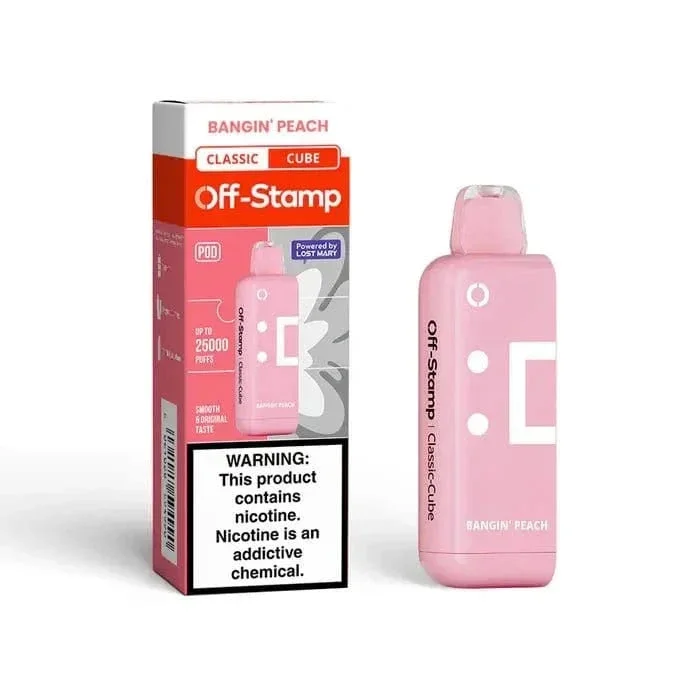 Bangin Peach – Off-Stamp Classic Cube 25K Disposable Pod