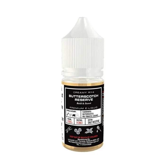 Basix Butterscotch Reserve Nic Salt by Glas – (30mL)
