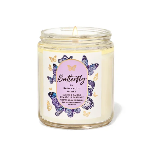BBW Butterfly 1 Wick Scented Candle 198g