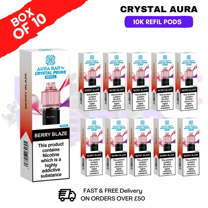 Berry Blaze Crystal Prime 10K Refill Pods Pack of 10