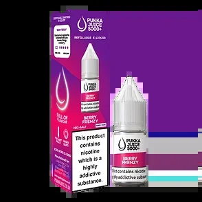 Berry Frenzy Pukka Juice Nic Salt E-Liquid 5000+ – 10ml, 10mg/20mg, Pack of 10