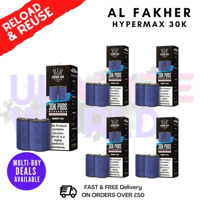 Berry ICE AL Fakher 30K Box Of 5 Replacement Pods